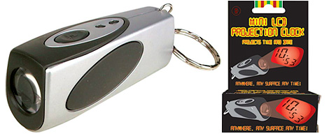 Keychain Projection Clock (Image courtesy Hawkin's Bazaar)