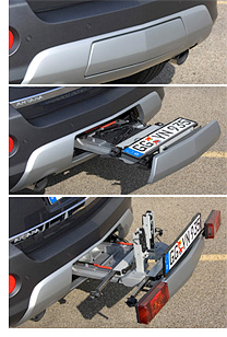 FlexFix Integrated Bike Rack (Image courtesy Autoblog)