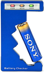 Credit Card Battery Checker (Image courtesy ThinkGeek)