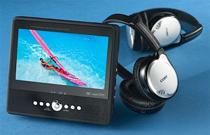 Portable DVD Player With Wireless Headphones (Image courtesy Hammacher Schlemmer)