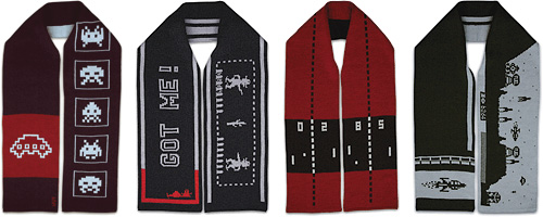 Classic Gaming Themed Scarves (Images courtesy b2d4)