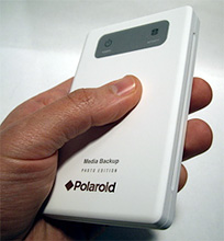 Polaroid Click Free Photo Backup Drive (Image courtesy CrunchGear)
