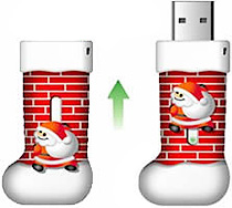 Stocking Shaped Flash Drive (Image courtesy Vafor Tech)
