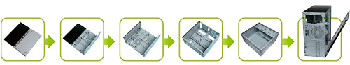 AOpen F501 Folding PC Case (Image courtesy AOpen Asia)