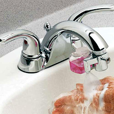 Faucet Foam (Image courtesy Get Organized)