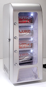 12 Can Vending Machine Fridge (Image courtesy Gifts and Gadgets Online)