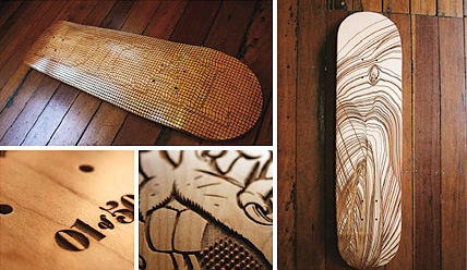 3D Art Skateboard Decks (Images courtesy Wired.com)