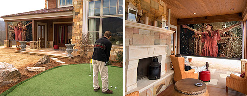 Outdoor Home Theatre With Reversible Display (Images courtesy Electronic House)