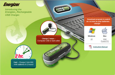 energizer usb