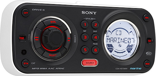 Sony CDX-HS70MW Marine Head Unit (Image courtesy Sony)