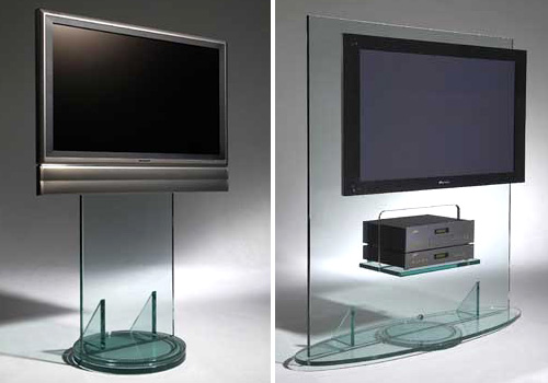 Schroers & Schroers Uranus & Cosmos Glass LCD Stands (Images courtesy Visionary AV Solutions Ltd.)