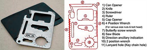 Credit Card Survival Tool (Image courtesy Cool Tool)