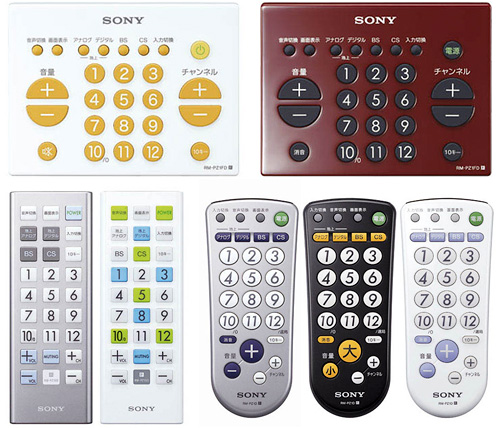 Sony Infrared Ray Remotes (Images courtesy AVING USA)