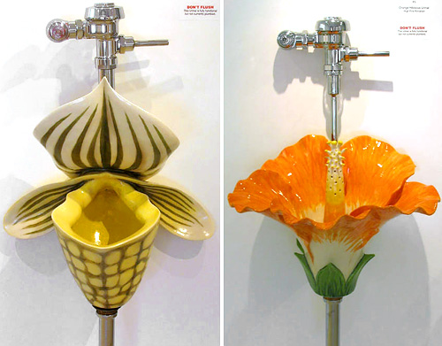 Clark Sorenson's Flower Shaped Urinals (Images courtesy Clark Sorenson)