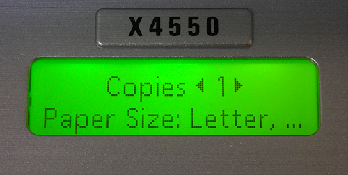 Lexmark X4550 All-In-One Wireless Printer (Image property of OhGizmo!)