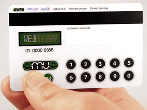Credit Card Embedded Authentication Device (Image courtesy Gizmag)