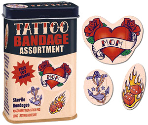 Tattoo Bandage Assortment (Image courtesy Perpetual Kid)