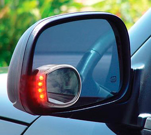 Wireless Turn Indicator Mirror (Image courtesy SkyMall)