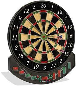 Genuine Bristle Dartboard with Electronic Scoring (Image courtesy Hammacher Schlemmer)