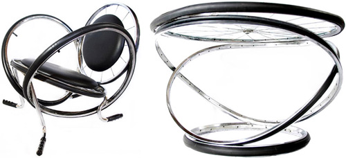 Recycled Bike Furniture (Images courtesy Bike Furniture Design)