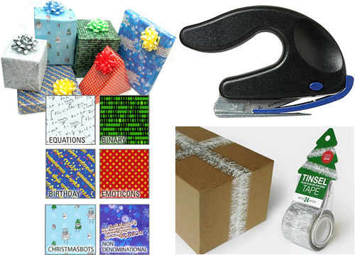 Wrapping Materials (Images courtesy ThinkGeek, X-Treme Geek & Atypyk)