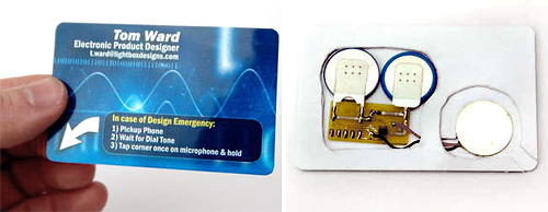 Autodialling Business Card (Images courtesy Tom Ward VIA Instructables)
