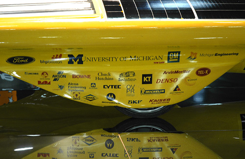 University of Michigan Solar Car Team Continuum (Image property of OhGizmo!)