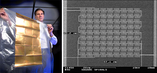 Steven Novack with Nanoantenna Arrays (Images courtesy INL)