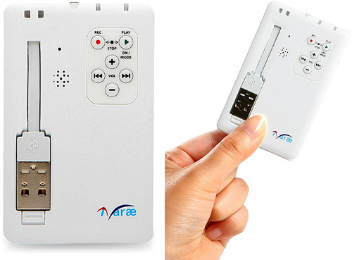 Ultra-Thin Digital Voice Recorder (Images courtesy ThinkGeek)