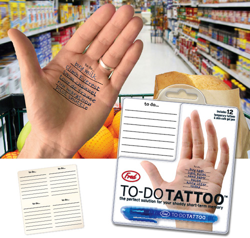 people getting blank todo list tattoos on their hands and arms before