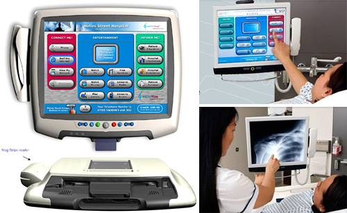 MEDIVista Information Management / Patient Entertainment System (Images courtesy Medgadget)
