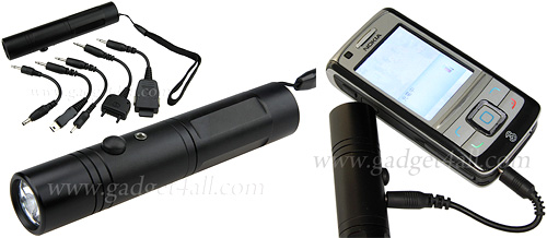One Battery Emergency Mobile Charger Torch (Images courtesy Gadget4all.com)