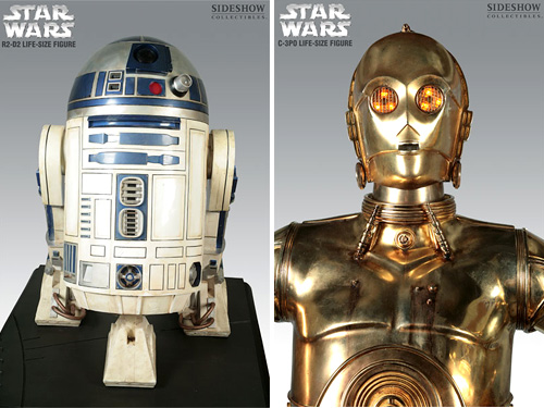 R2-D2 & C-3PO Life-Size Figures (Images courtesy Sideshow Collectibles)
