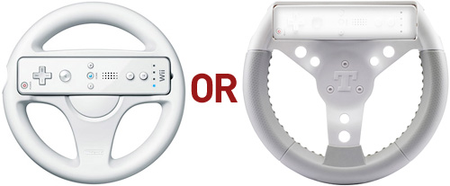 Thrustmaster T-Go Kart NW Wii Wheel (Images courtesy Nintendo and Thrustmaster)