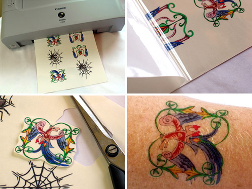 Inkjet Tattoo Paper (Images courtesy Crafty Computer Paper)