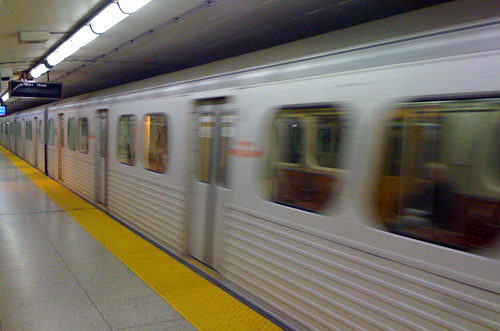 Speeding Subway Car (Image property of OhGizmo!)