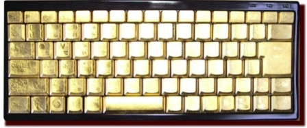 Keyboard Kuno Berlapis Emas