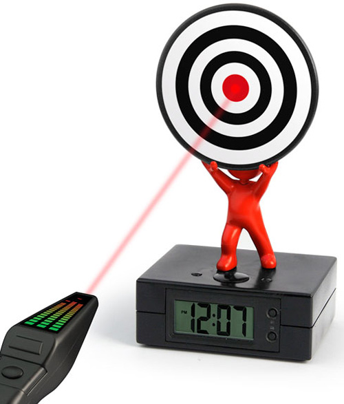 Laser Target Alarm Clock (Image courtesy UrbanTrend)