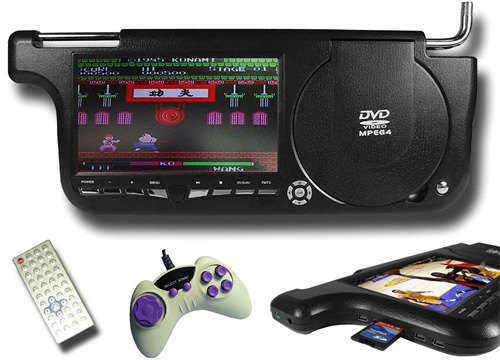 Sun Visor DVD+Game Player (Images courtesy Chinavasion)