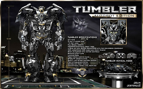 autobot_tumbler Batman Tumbler Robot Concept (Image courtesy Jester Pictures)