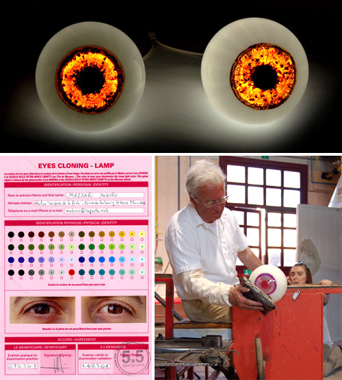 Cloned Eyeball Lamps (Images courtesy 5.5 Designers)