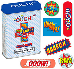 Ouch Comic Strip Bandages (Image courtesy Wishingfish.com)