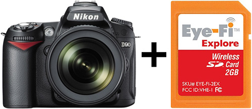 Nikon D90 & Eye-Fi Card (Images courtesy Nikon & Eye-Fi Inc.)