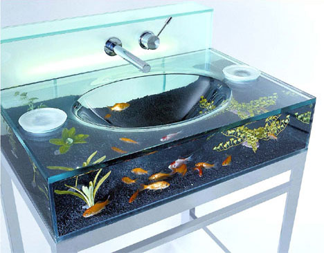 fish tanks in your sink,