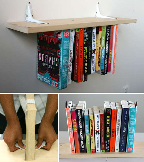 Inverted Bookshelf (Images courtesy fungus amungus via Instructables)