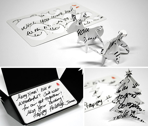 Pop-out 3D Christmas Figure Cards (Images courtesy breed)