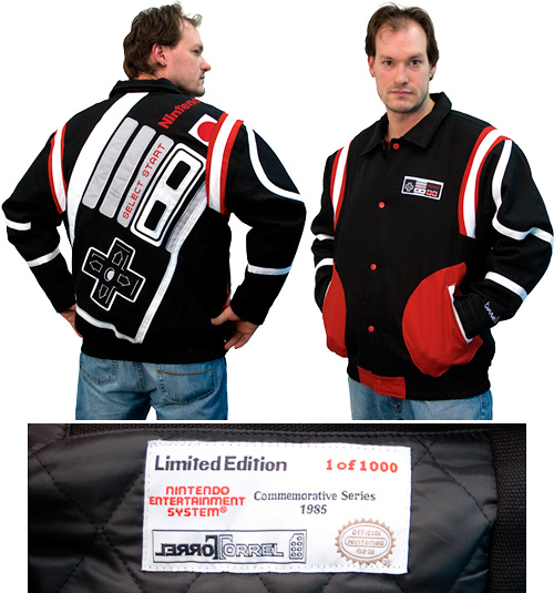 Limited Edition NES Controller Varsity Jacket (Images courtesy 80sTees)