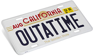 Back To The Future License Plate Replica (Image courtesy ThinkGeek)