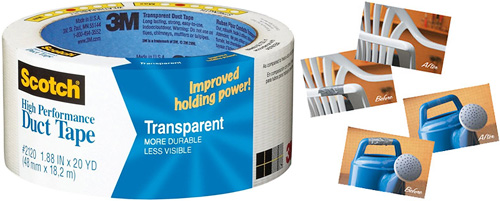 transparent_ducttape1 Scotch Transparent Duct Tape (Images courtesy The Green Head)