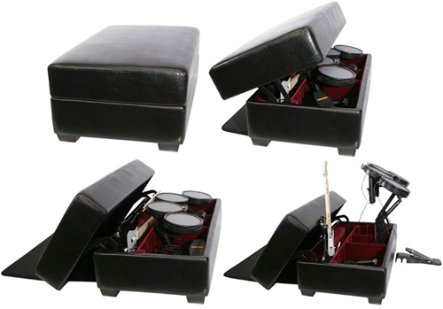 Gaming Storage Ottoman House PR AK Rock Box Gaming and Storage Ottoman with Drum Lift (Images courtesy Amazon.com - Gaming Storage Ottoman House PR